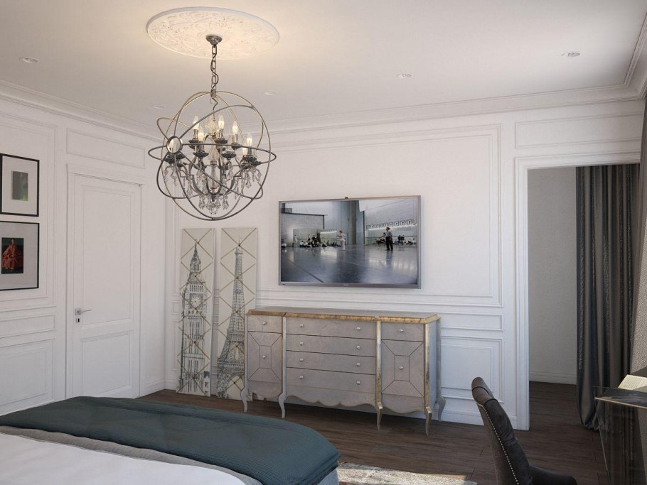 Гостиная в стиле лофт и Неоклассика