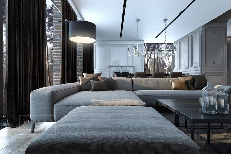 Смешение стилей лофт и классика