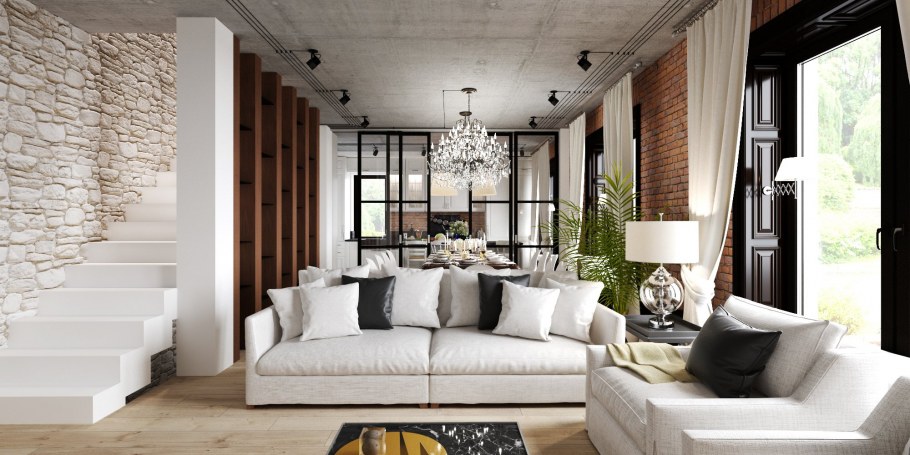 Лофт с элементами классики