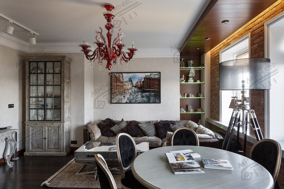 Смешение стилей лофт и классика