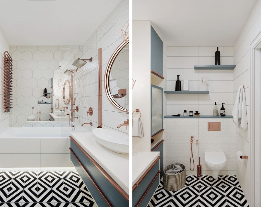 Стильная ванная комната 2022 маленькой