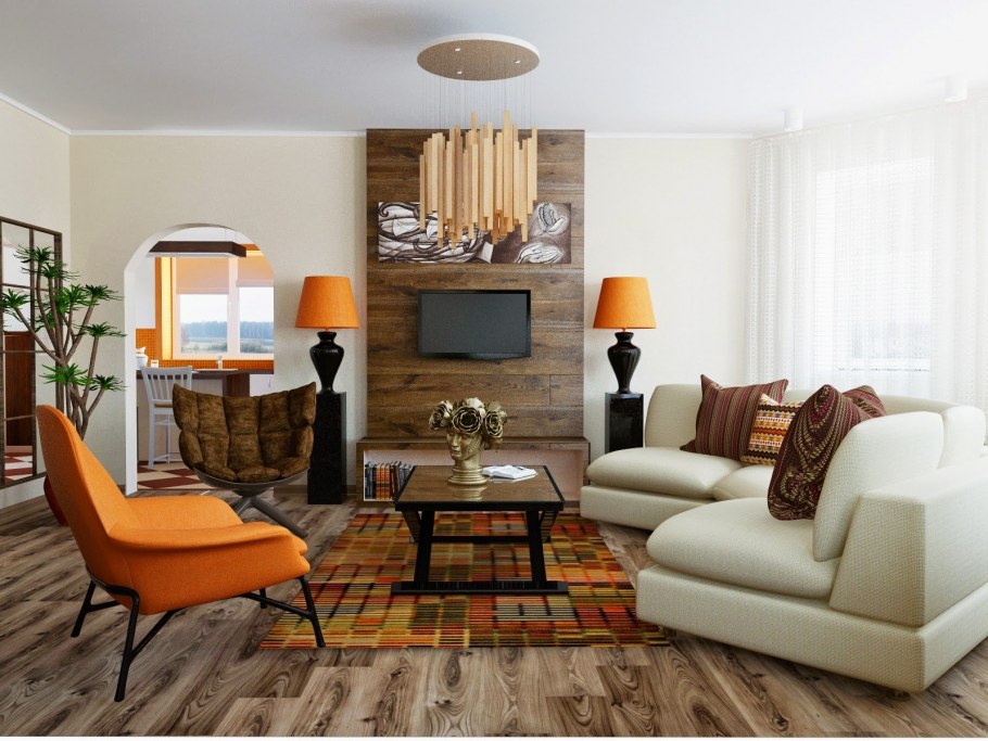 Гостиная с двумя креслами