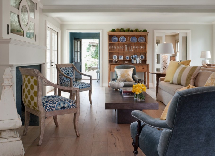 Эклектика в интерьере гостиной