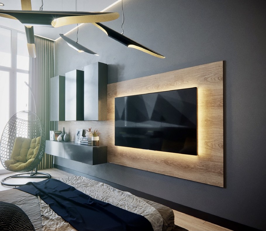 Dizayn Kamina в гостиной