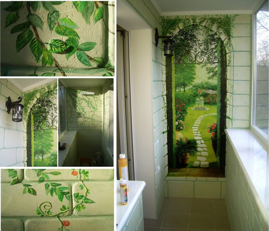 Художественная роспись на балконе