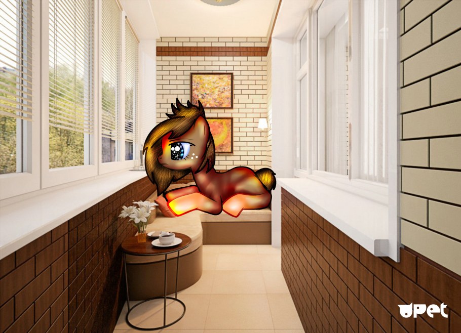 Разрисованный балкон баллонами