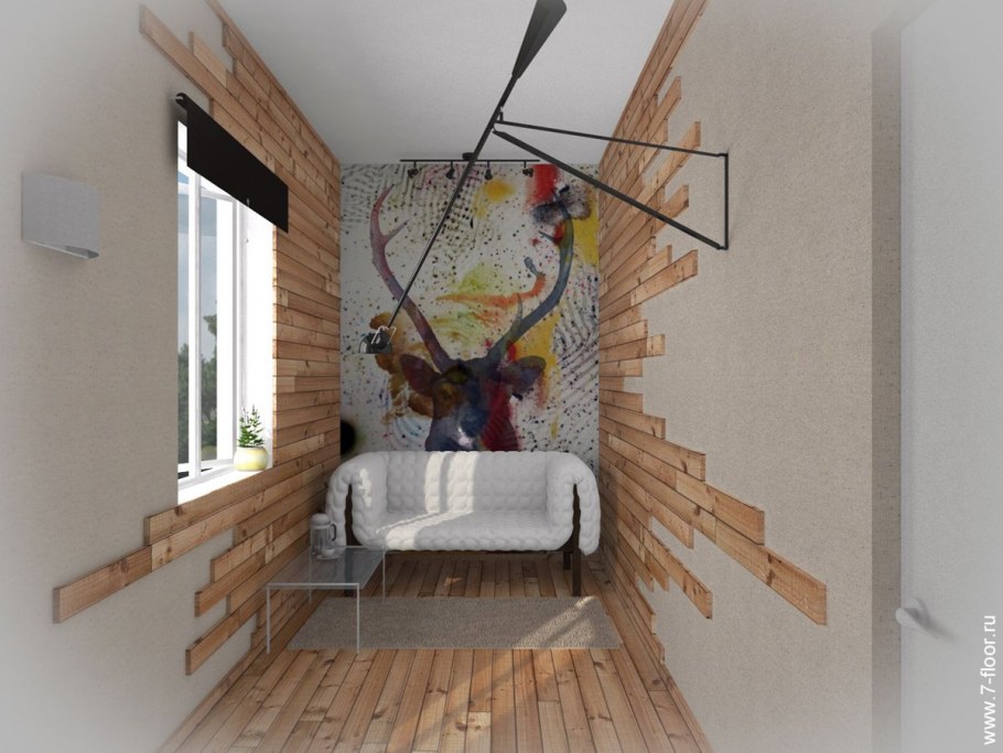 Мозаика из битой плитки на стене