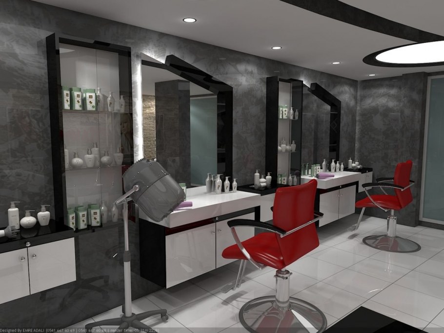 Интерьер парикмахерского зала