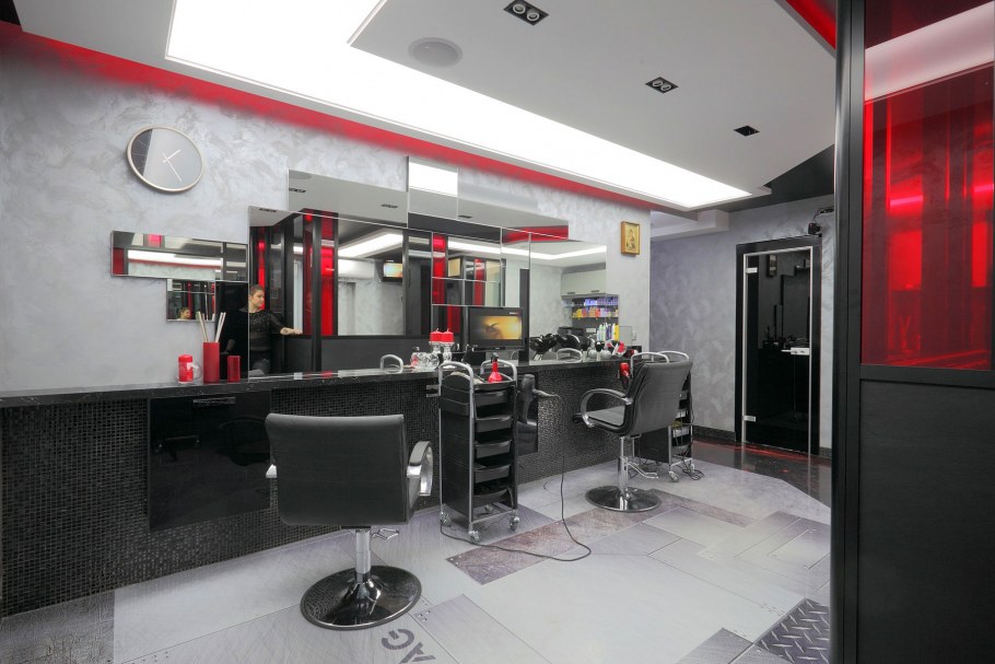 Парикмахерская в стиле хайтек