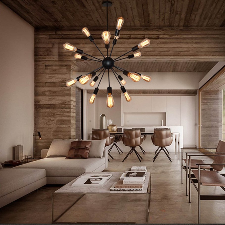 Люстры в стиле лофт в интерьере