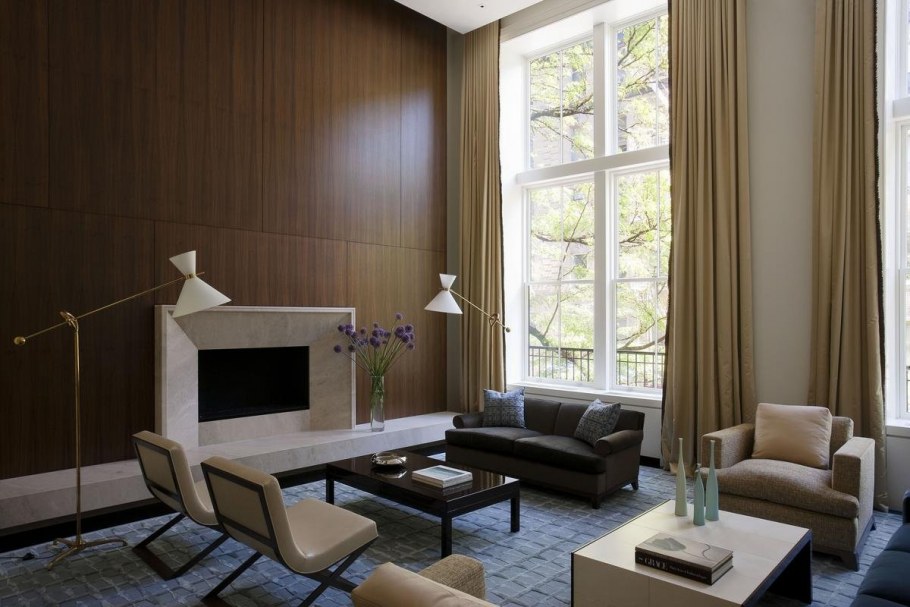 МДФ панели в интерьере гостиной