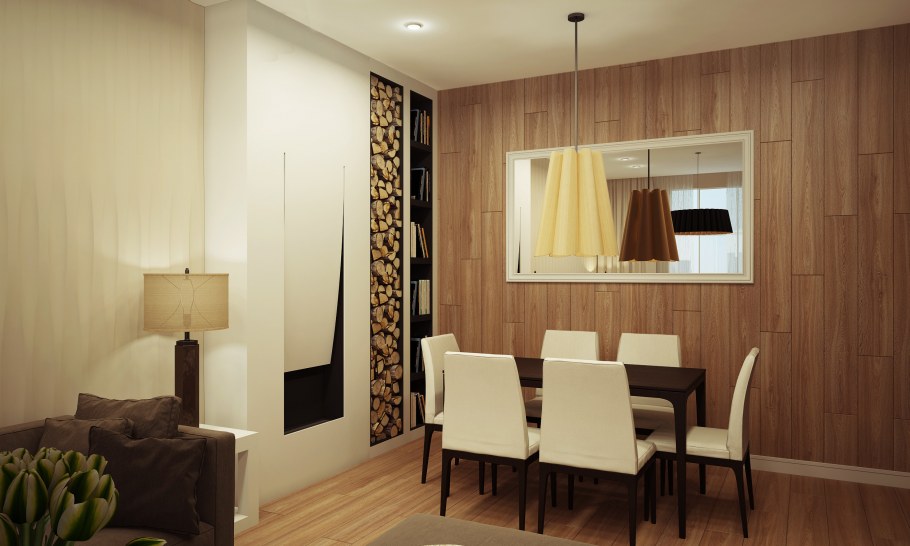 Отделка стен панелями МДФ