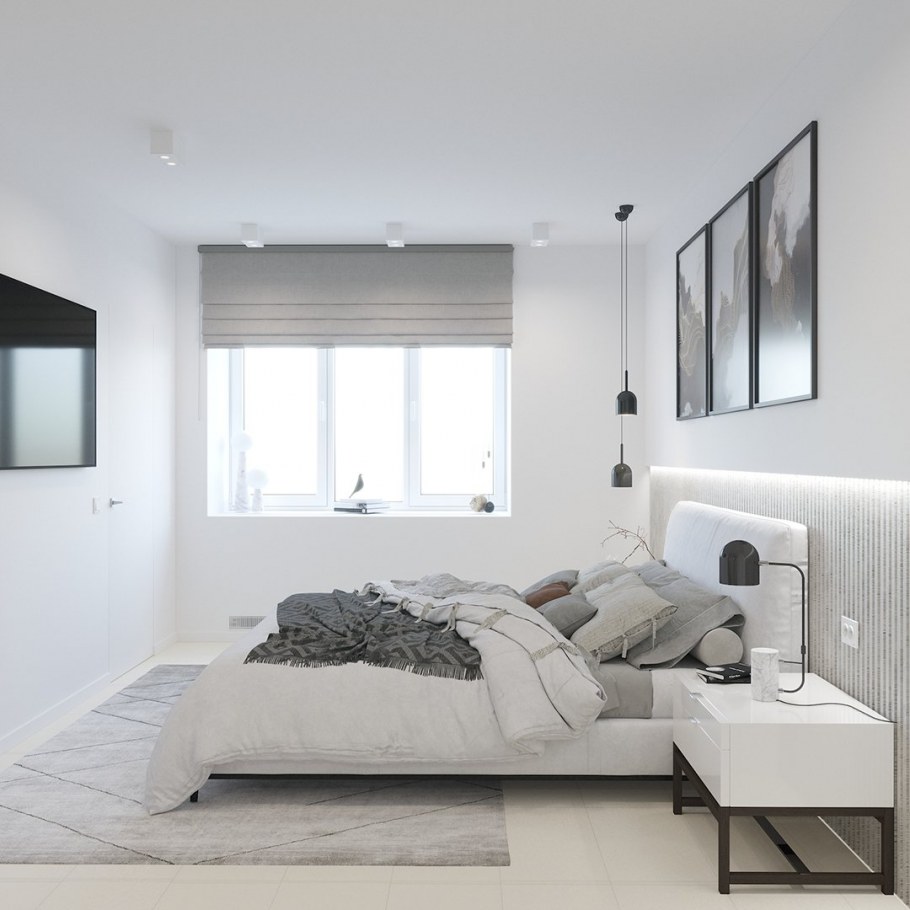 Небольшая спальня в современном стиле