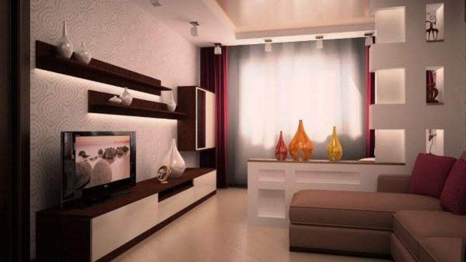 Зал в двухкомнатной квартире