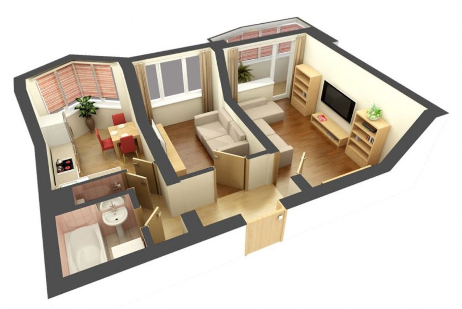 Интерьер двушки