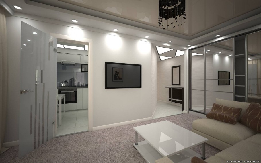 Перепланировка двухкомнатной хрущевки 44 кв.м