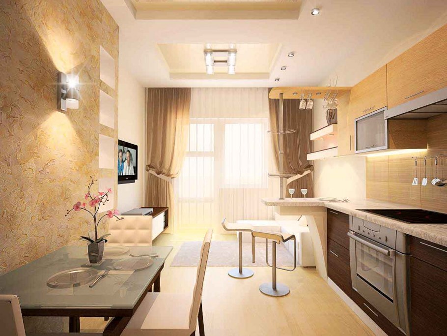 Интерьер 2х комнатной студии