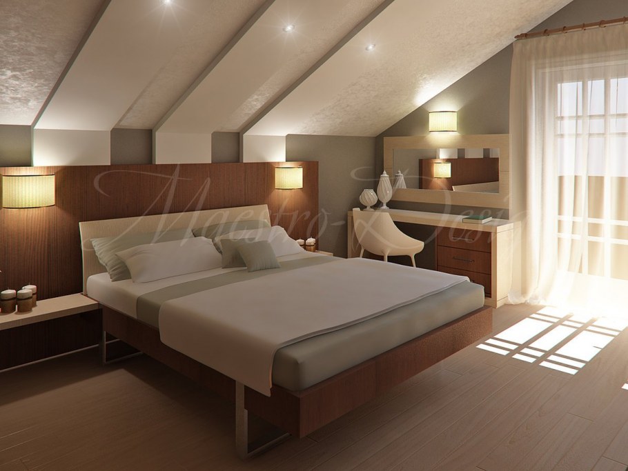 Интерьер мансарды