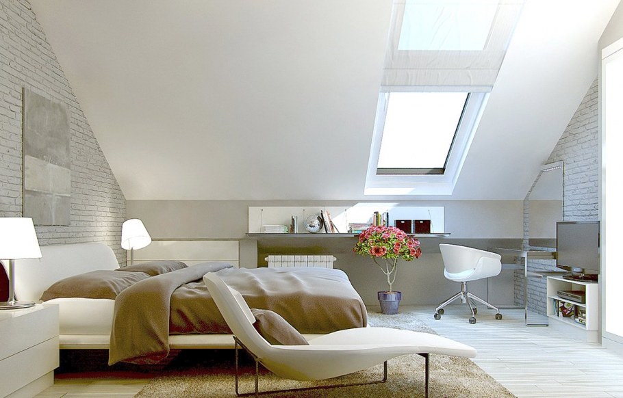 Интерьер мансарды