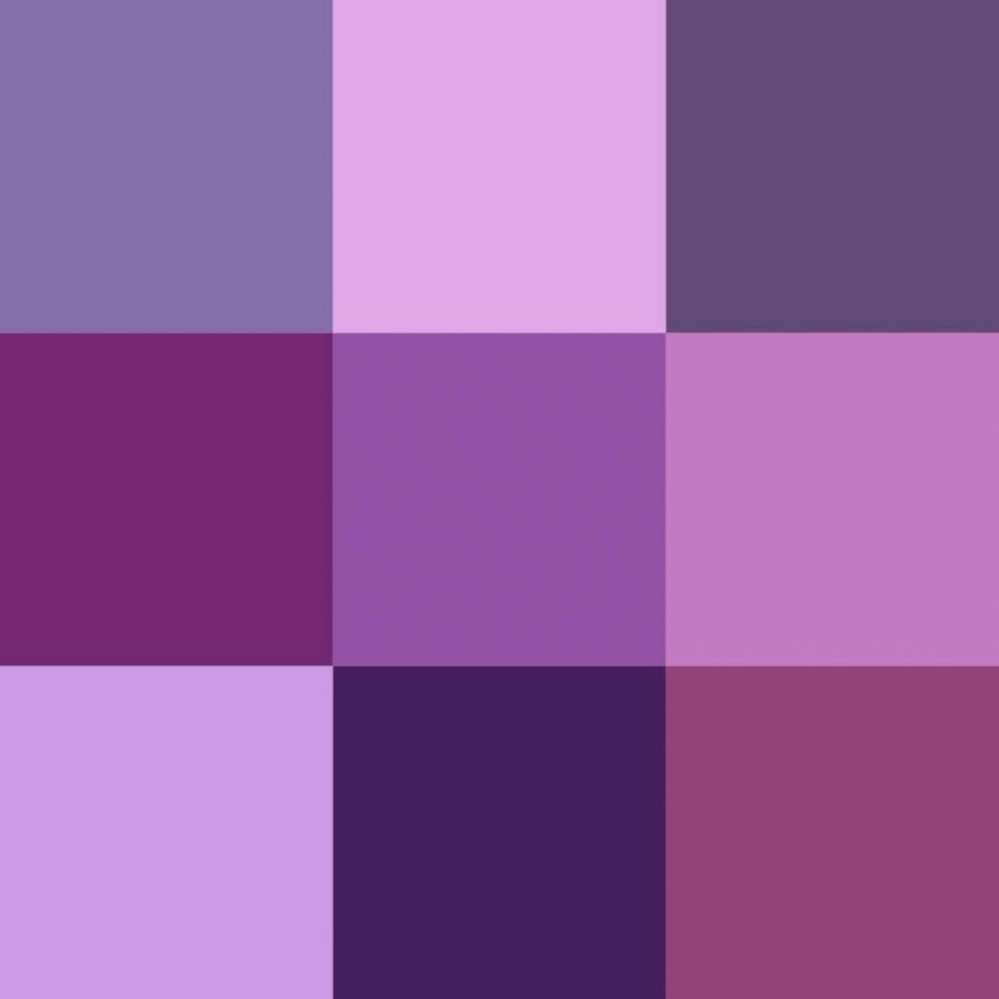 Оттенки фиолетового