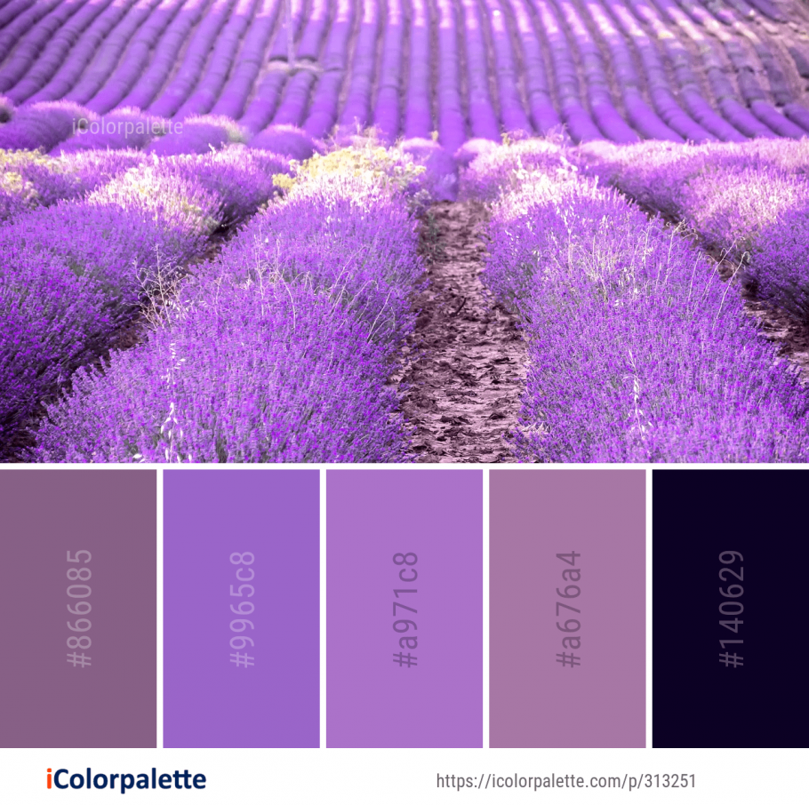 Палитра пантон сиреневый