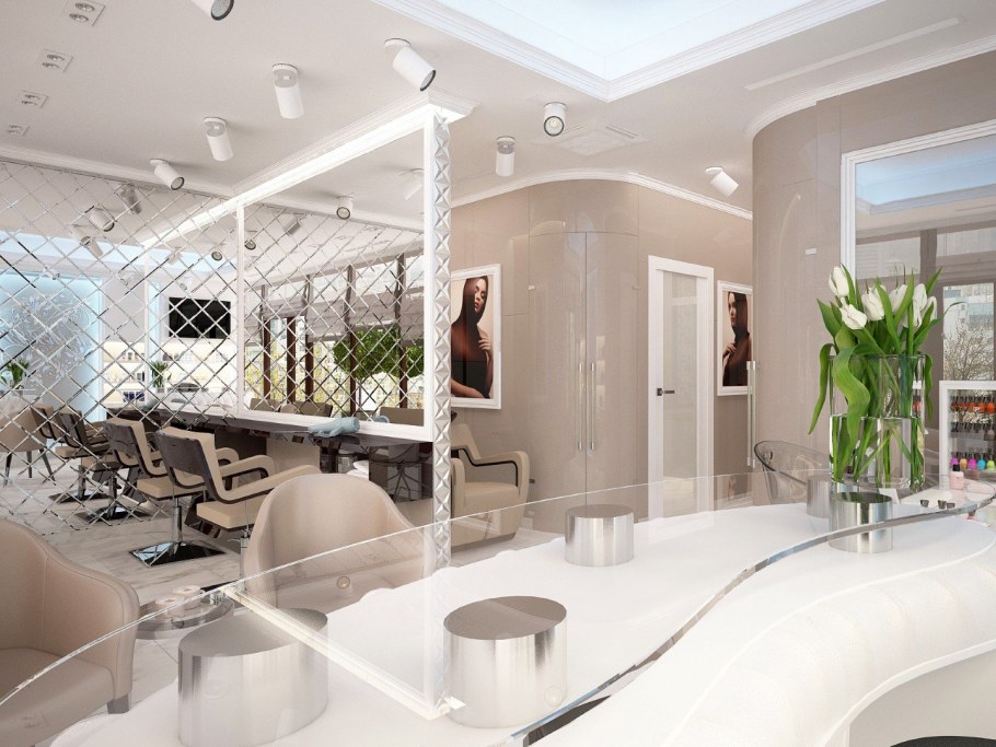 Салон красоты в бежевых тонах