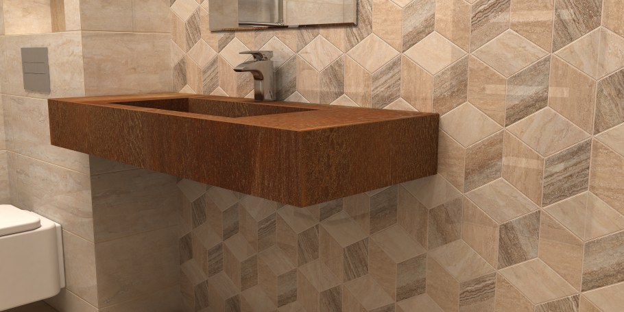 Столешница под раковину из керамогранита