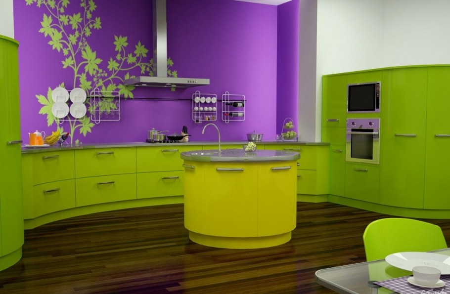 Красная кухня в интерьере