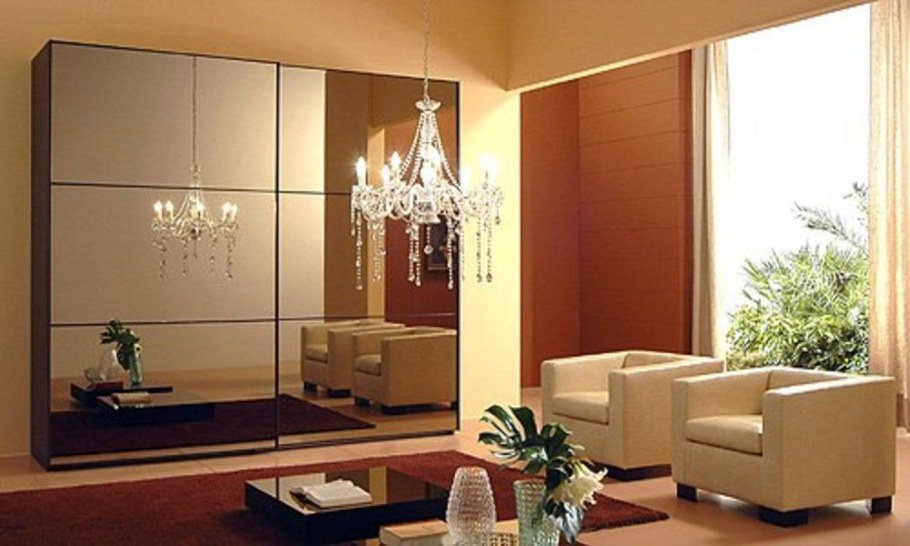 Зеркало графит для шкафа купе