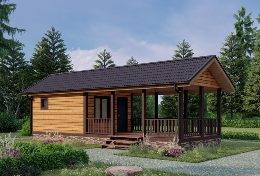 Баня с верандой и барбекю проекты 6х3