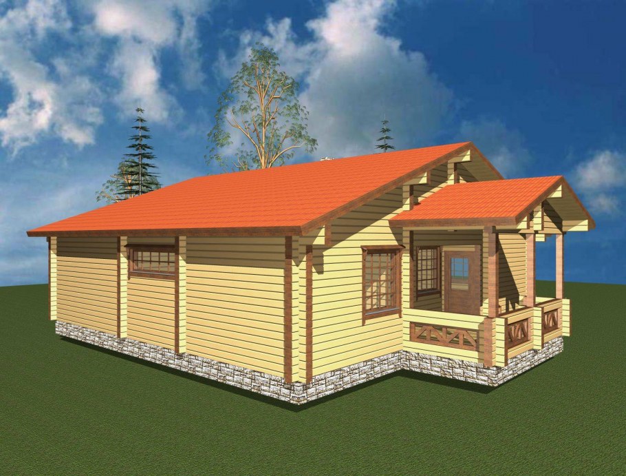 Одноэтажная баня 100м2