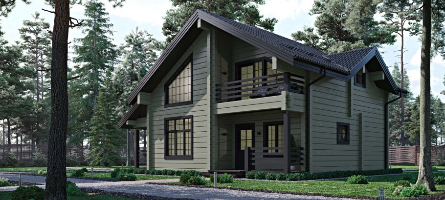 Фасады деревянных домов