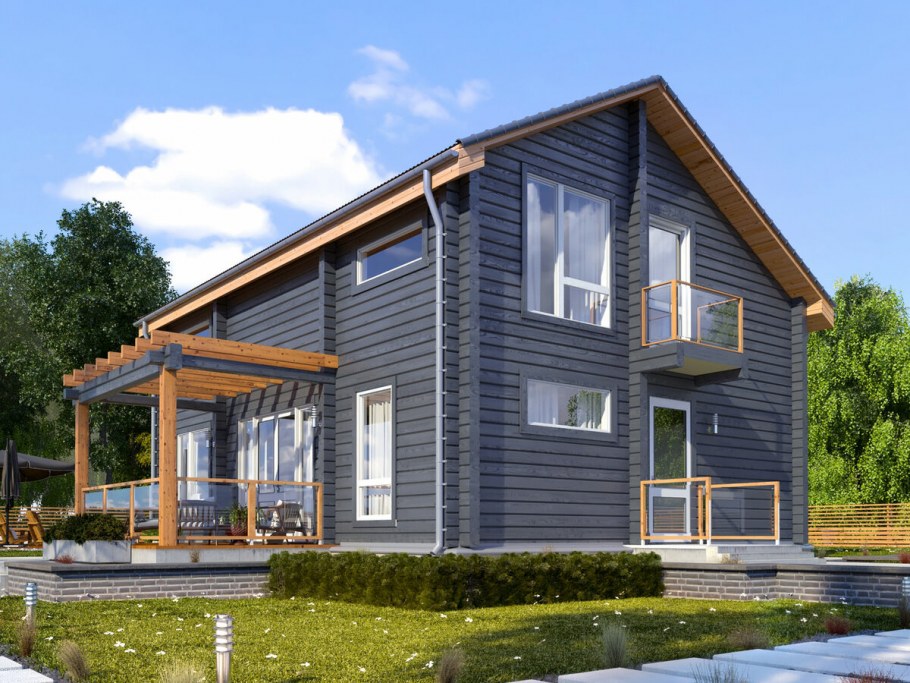 Дом из клееного бруса "серебряный век"