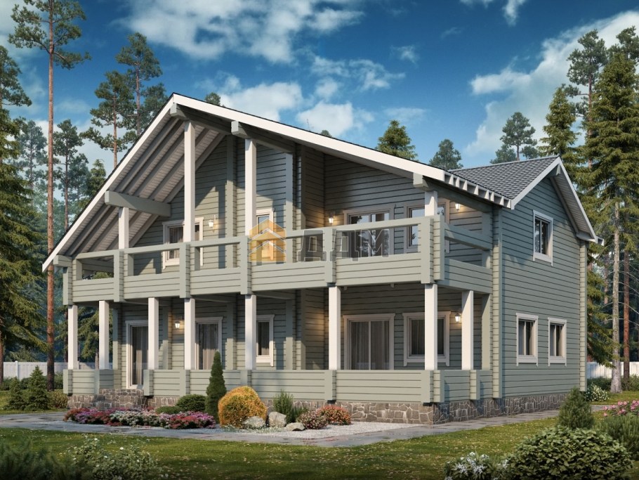 Дом из бруса проекты Скандинавия 130м2