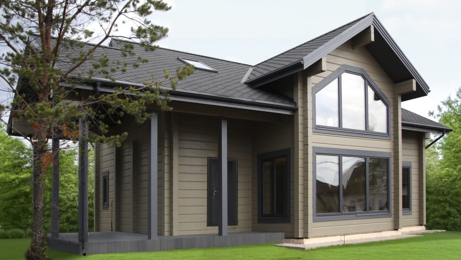 Серый финский дом