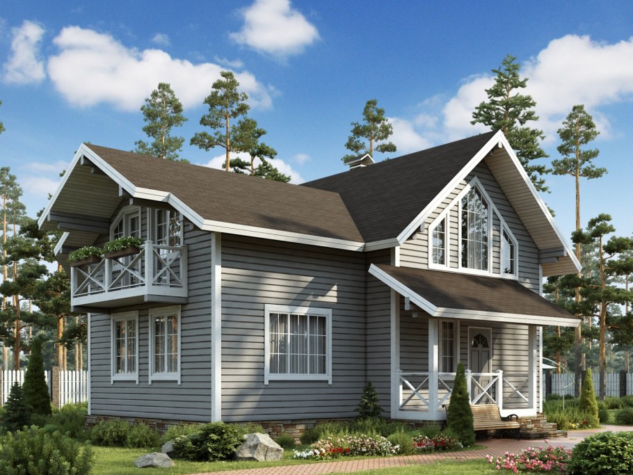 Цвета домов из клееного бруса