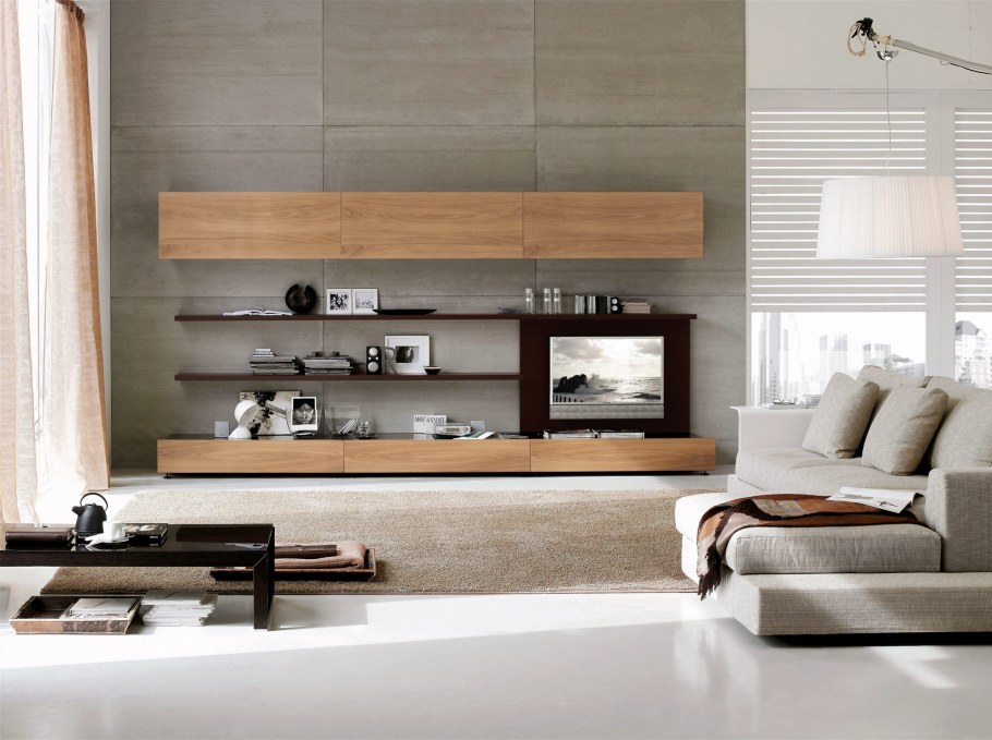 Гостиная с телевизором и компьютером