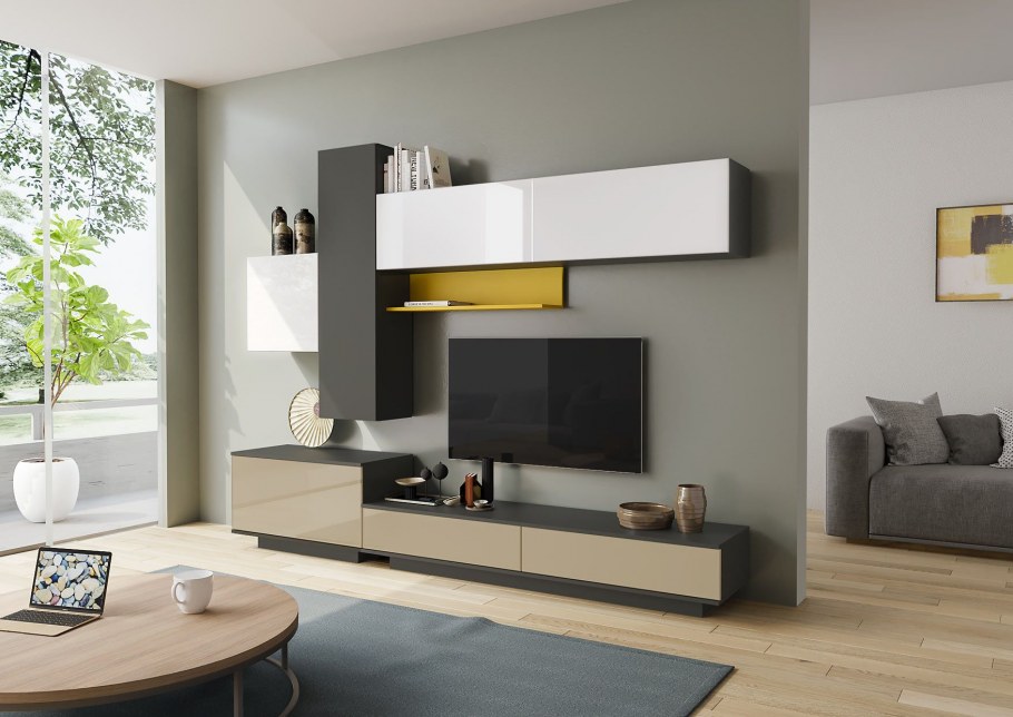 Модульные стенки в гостиную современные