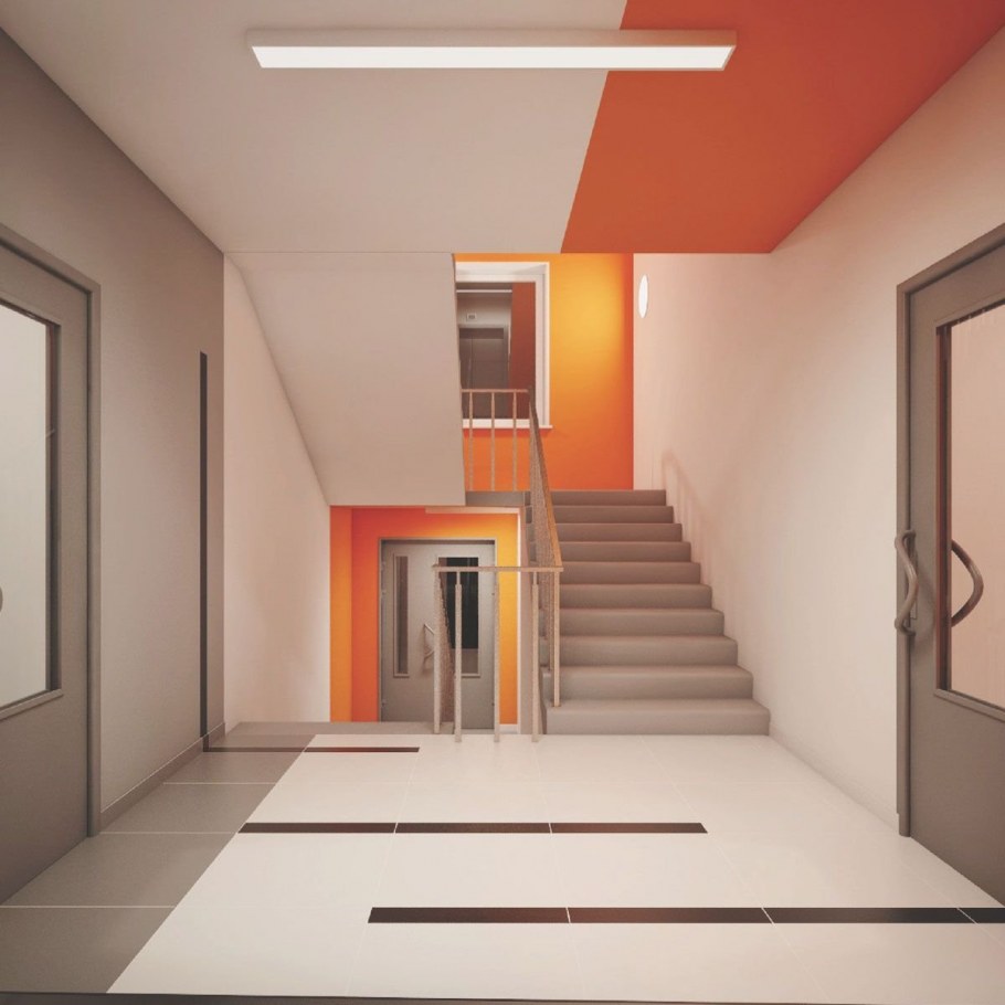 Окрашивание стен в коридоре