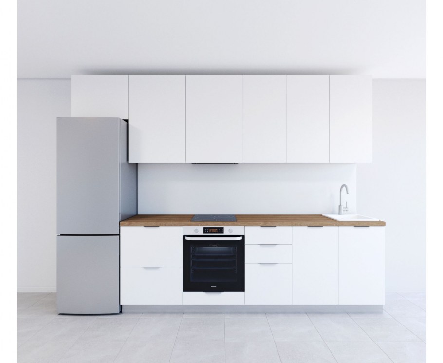 Кухня сонома белый глянец