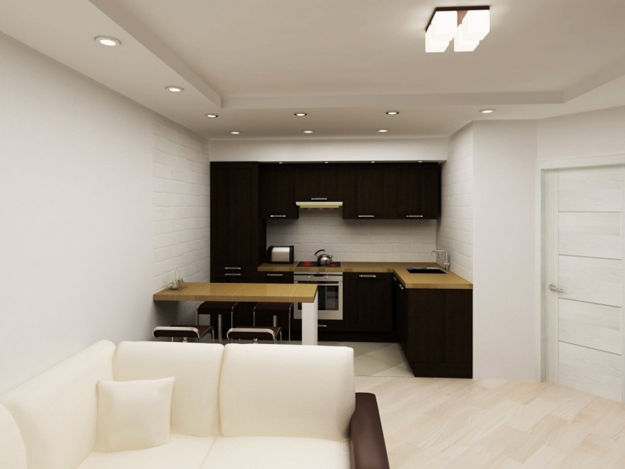 Евродвушка кухня-гостиная