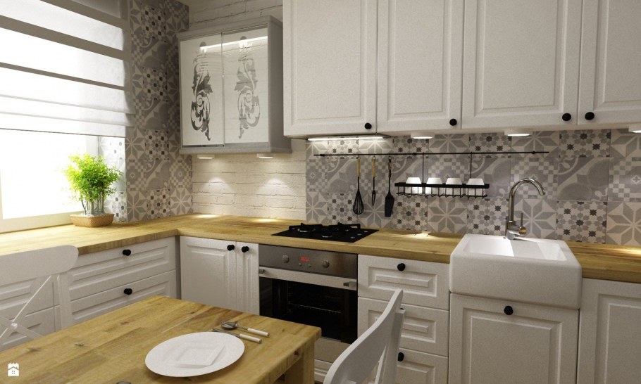 Фартук для кухни в скандинавском стиле