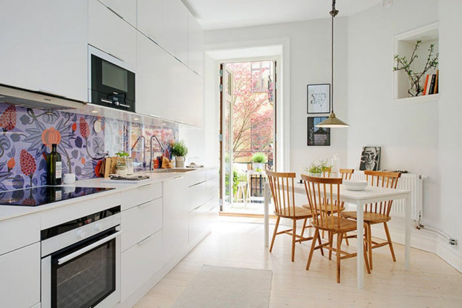 Кухонный фартук в скандинавском стиле