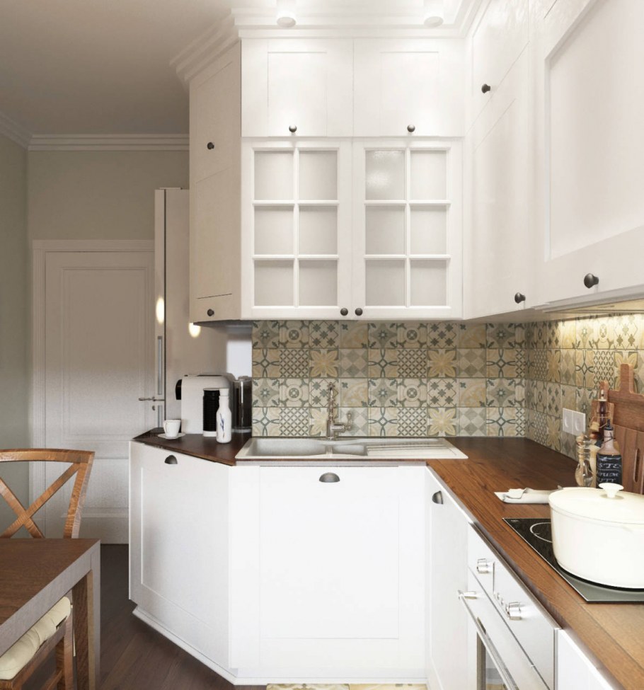 Кухонный фартук в стиле Сканди