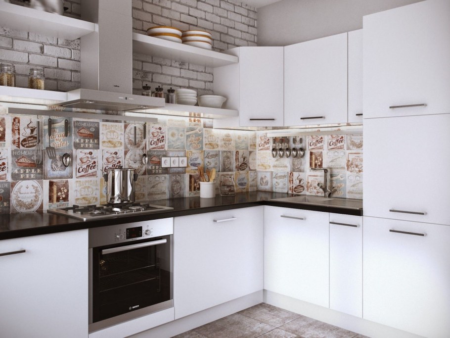 Плитка Гексагон на фартук