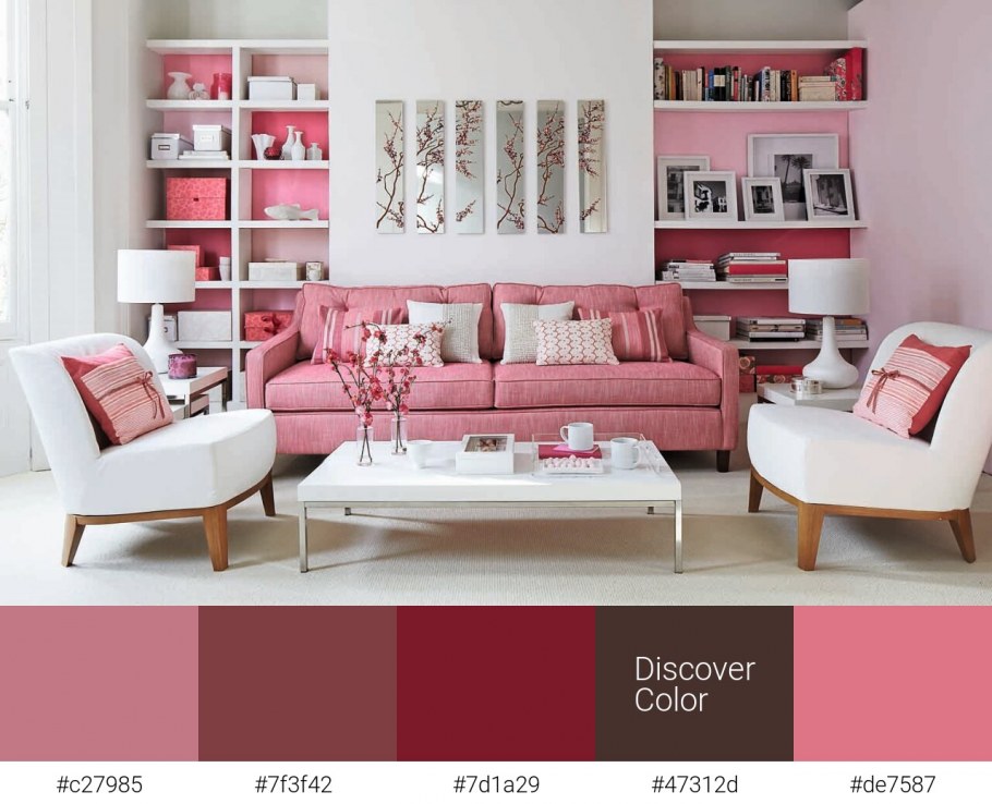 Сочетание розового в интерьере