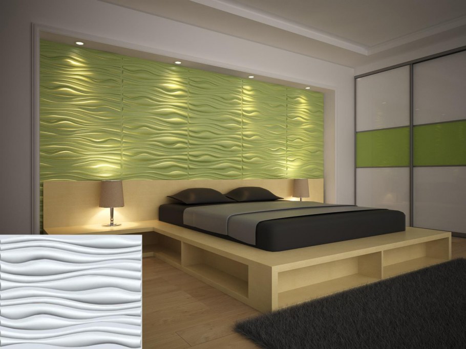 3д панели в комнате