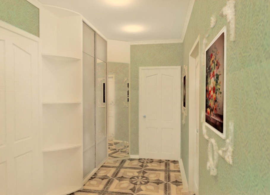 Светлые обои в прихожую