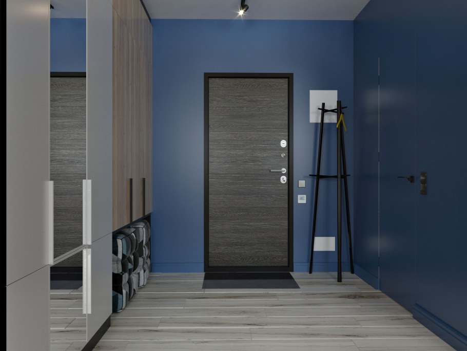 Прихожая в синем цвете