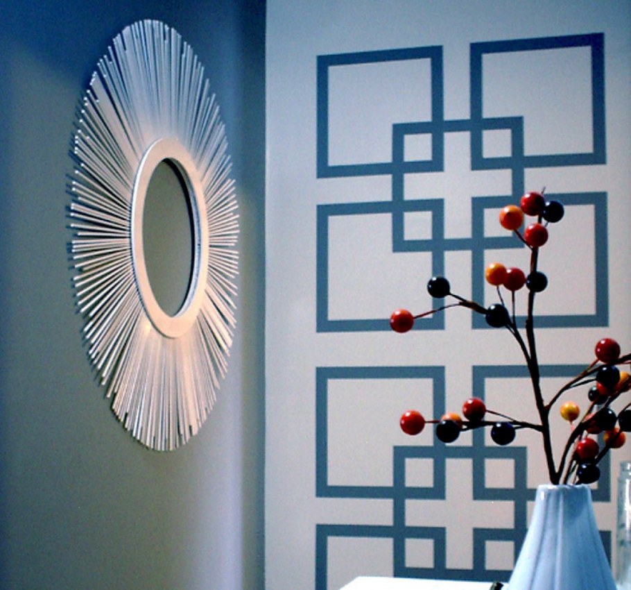 Декор стен из малярного скотча